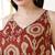Orange  pure cotton printed tunic for women