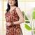 Orange  pure cotton printed tunic for women