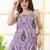 Purple  pure cotton printed tunic for women