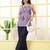 Purple  pure cotton printed tunic for women