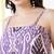Purple  pure cotton printed tunic for women