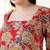 Red  pure cotton printed tunic for women