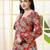 Red  pure cotton printed tunic for women