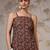 Orange  pure cotton printed tunic for women