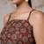 Orange  pure cotton printed tunic for women