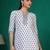 Off white  pure cotton printed tunic for women