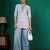 Off white  pure cotton printed tunic for women