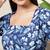Blue  pure cotton printed tunic for women