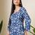 Blue  pure cotton printed tunic for women