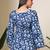 Blue  pure cotton printed tunic for women
