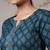 Teal  pure cotton printed tunic for women
