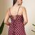 Burgundy  pure cotton printed tunic for women