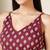 Burgundy  pure cotton printed tunic for women