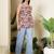 Off white  pure cotton printed tunic for women