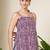 Purple  pure cotton printed tunic for women