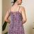 Purple  pure cotton printed tunic for women