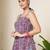 Purple  pure cotton printed tunic for women