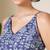Blue  pure cotton printed tunic for women