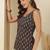 Black  pure cotton printed tunic for women
