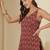 Maroon  pure cotton printed tunic for women