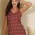 Maroon  pure cotton printed tunic for women
