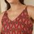 Maroon  pure cotton printed tunic for women