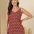 Maroon  pure cotton printed tunic for women