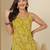 Yellow  pure cotton printed tunic for women
