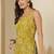 Yellow  pure cotton printed tunic for women