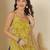 Yellow  pure cotton printed tunic for women