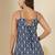 Blue  pure cotton printed tunic for women