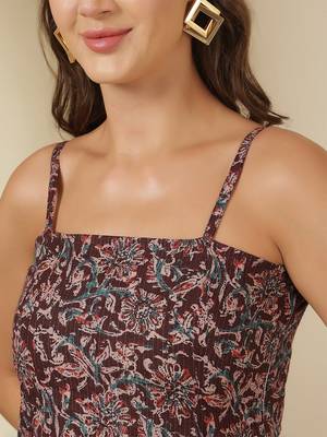 Multicolor  pure cotton printed tunic for women 3