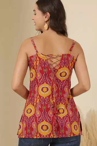 Multicolor  pure cotton printed tunic for women