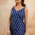 Blue  pure cotton printed tunic for women