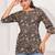 Black  pure cotton printed tunic for women