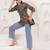 Black  pure cotton printed tunic for women