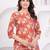 Orange  pure cotton printed tunic for women