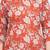 Orange  pure cotton printed tunic for women