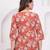 Orange  pure cotton printed tunic for women