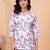 White  pure cotton printed tunic for women