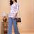 White  pure cotton printed tunic for women