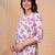 White  pure cotton printed tunic for women