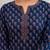 Blue  pure cotton printed tunic for women