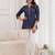 Blue  pure cotton printed tunic for women