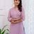 Purple  pure cotton printed tunic for women