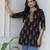 Black  pure cotton printed tunic for women