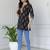 Black  pure cotton printed tunic for women