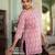 Pink  pure cotton printed tunic for women