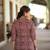 Maroon  pure cotton printed tunic for women