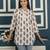 Off white  pure cotton printed tunic for women